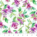 Northcott - Concerto - Trailing Fuchsia, White