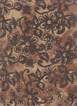 Batik Textiles - Batiks - Large Brown Flower, Rust