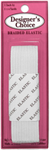 Conrad Jarvis Elastic - 1' x 1.25 yd Braided Elastic - Packaged - White