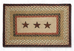 Braided Rug - Burgundy/Mustard (Stars), 20^ X 30^ (Rectangle)