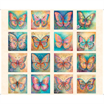 Quilting Treasures - Spring Bling - 36^ Butterfly Picture Patches, Multi