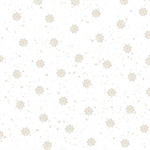 P & B Textiles - Woodland Whispers - Snowy Tonal Toss, White/Ecru