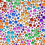 Quilting Treasures - Carnivale - Dots, Multi/White