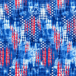Blank Quilting - One Land, One Flag - Patriotic Abstract Stars, Blue