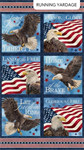 Northcott - Stars and Stripes 13 - 24^ Block Panel, Navy