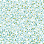 Benartex Traditions - Among the Wildflowers II - Paperwhites, Aqua