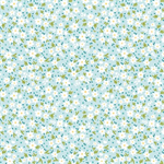 Benartex Traditions - Among the Wildflowers II - Paperwhites, Aqua