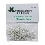Buttons - Buttons Galore - Glistening Snow Buttons - 12 ct., White