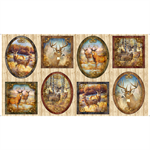 Quilting Treasures - Deer Meadow - 24^ Deer Patches Panel, Multi