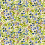 Clothworks - Sunflower Song - Bachelor Buttons, Light Caramel