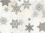 Red Rooster - Winter Celebration - Large Snowflakes, Light Gray
