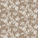 Henry Glass - Tranquility - Floral Design, Dark Taupe