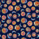 Clothworks - Celestial Magic - Suns, Light Navy