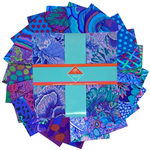 Free Spirit - Kaffe Fassett Collective - Classics Plus - 10^ Charm Pack, Royal