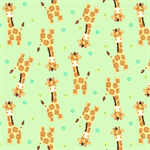 A.E. Nathan - Comfy Flannel Prints - Spot The Giraffe, Green