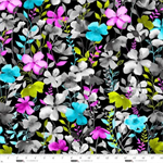 Studio E - Sweet Licorice - Watercolor Floral, Black