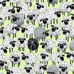 Susybee - Lewe The Ewe - Allover Sheep, Light Green