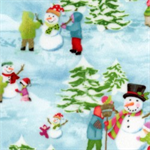 E E Schenck - Minky Prints - Minky 60^ - Frosty Scenic, Blue