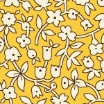 Marcus Fabrics - Aunt Grace - Flowers, Yellow