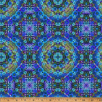 Hoffman California - Bloom! - Flower Mandala, Blue