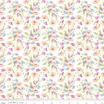Riley Blake - Painted Petals - Bouquets, White
