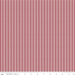 Riley Blake - Basic - 1/8^ Stripe, Dahlia Red