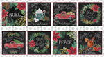 Blank Quilting - Mistletoe Magic - 24^ Christmas Blocks, Black