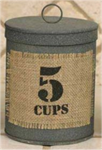 Canister - Burlap Patch, 5 Cups