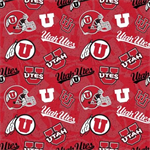 Sykel - College Prints - University of Utah, Red