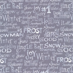 Paintbrush Studio - Snow Family Chirstmas - White Words on Gray