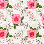 Blank Quilting - La Vie en Rose - Roses on Lace, Ecru