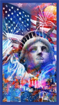 Robert Kaufman - Land of The Free - 24^ Statue of Liberty Panel, Americana