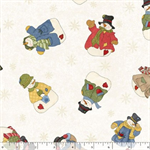 Marcus Fabrics - Friends & Flakes - Snowmen, Multi