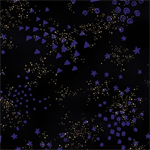 Clothworks - Laurel Burch Basic Glitter - Gold Metallic, Black