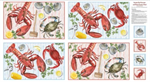 Blank Quilting - Seaside Boil - 24^ Placemat Panel, Red