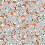 3 Wishes - Flannel - Baby In Bloom - Baby Animal Toss, Gray