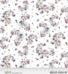 P & B Textiles - Meadow at Dusk - Floral Bouquet, White