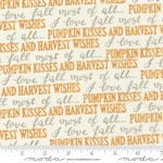 Moda - Harvest Wishes - Fall Words, Whitewashed