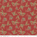 Riley Blake - Holiday Spirit - Pinecones, Red