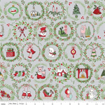 Riley Blake - Mistletoe & Holly - Wreaths, Silver