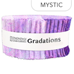 Northcott - Stonehenge Gradations II - 40 x 2½^ Strip Roll, Mystic