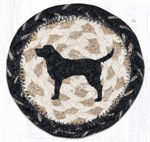 Braided Coaster - Black Lab, 5^