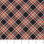 Northcott - Home For Christmas - Plaid, Black