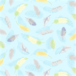 Marcus Fabrics - Songbook Flannel - Tossed Feathers, Blue