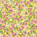 Quilting Treasures - Flora & The Fox - Floral, Yellow