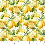 Northcott - Atlantic Coast - Lemons, White