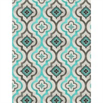 Wilmington Prints - Isabella - Fleur Geometric, Light Gray