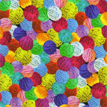 Robert Kaufman - Rainbow Crafter's Stash - Yarn Balls, Multi