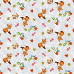 Studio E - Auburn Fox - Tossed Small Critters, White