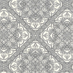 Michael Miller - Beginnings - Damask, Cream/Gray